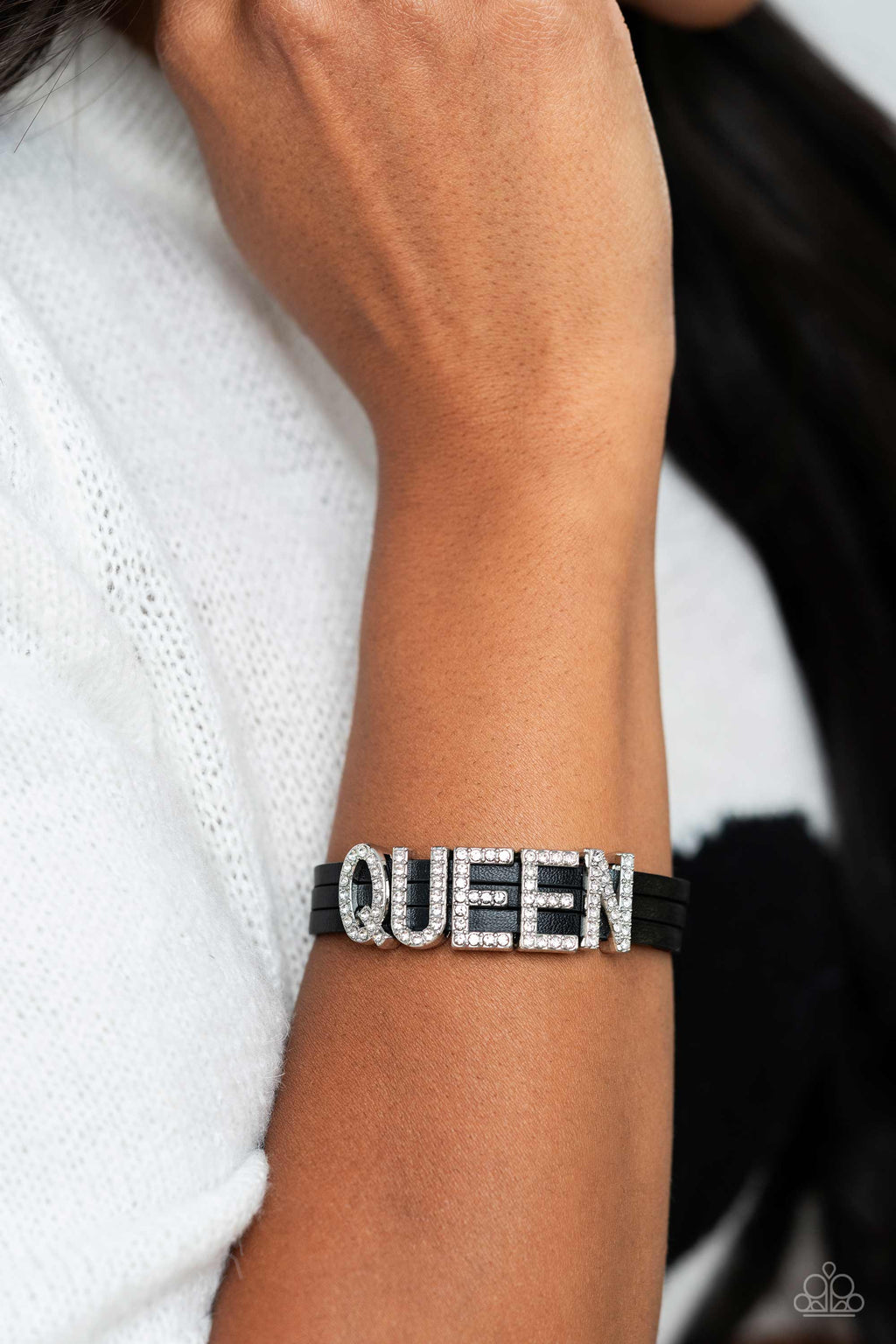 Queen of My Life - Black Bracelet - Paparazzi Accessories