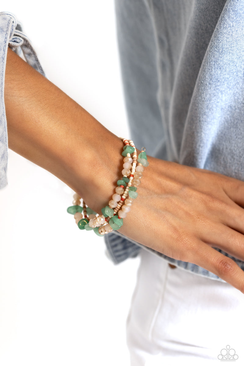 Notoriously Nuanced - Green Bracelet - Paparazzi Accessories