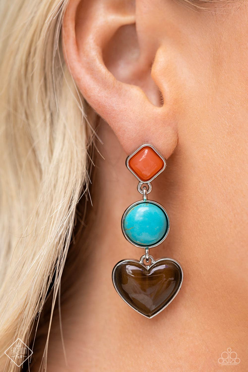 Desertscape Debut - Brown Post Earrings - Paparazzi Accessories