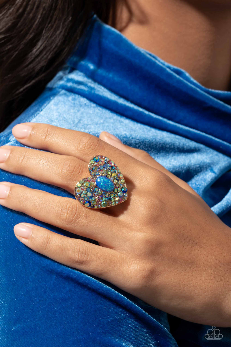 Bejeweled Beau - Blue Ring - Paparazzi Accessories