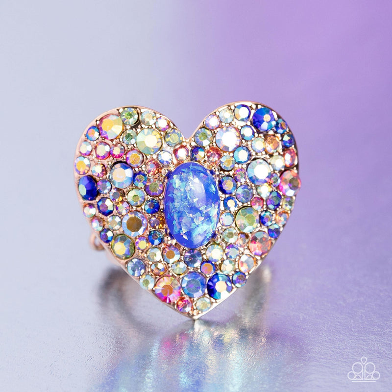 Bejeweled Beau - Blue Ring - Paparazzi Accessories