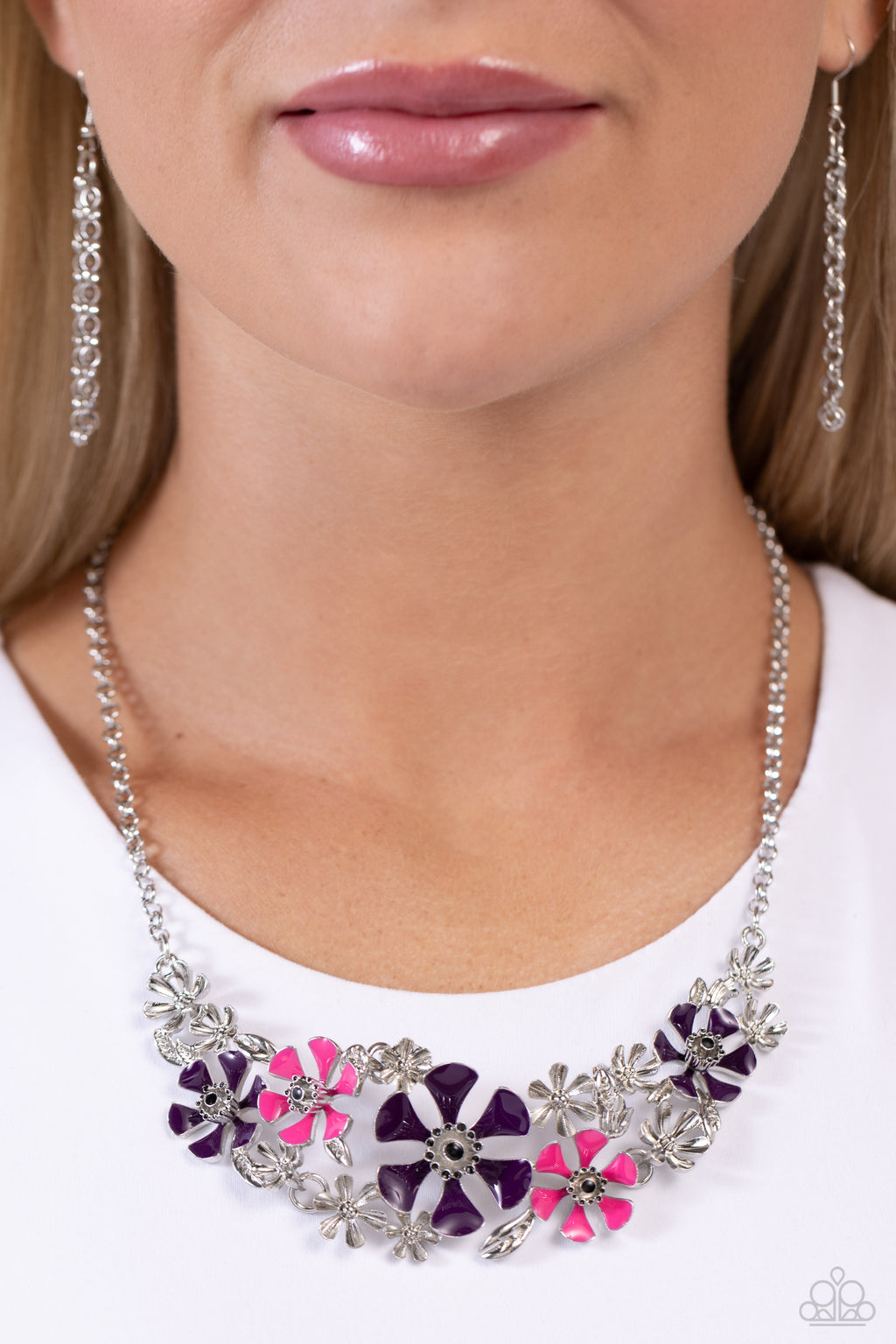 Blooming Practice - Purple Necklace - Paparazzi Accessories