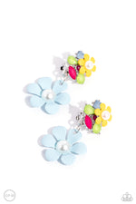 five-dollar-jewelry-festive-florals-blue-clip-on-paparazzi-accessories