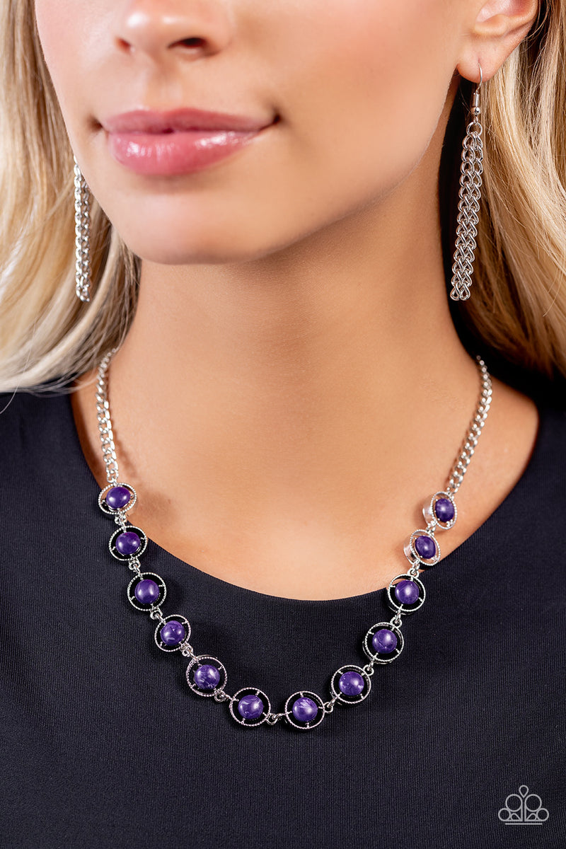 Going Global - Purple Necklace - Paparazzi Accessories