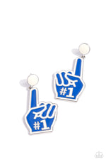 five-dollar-jewelry-my-number-one-blue-post earrings-paparazzi-accessories