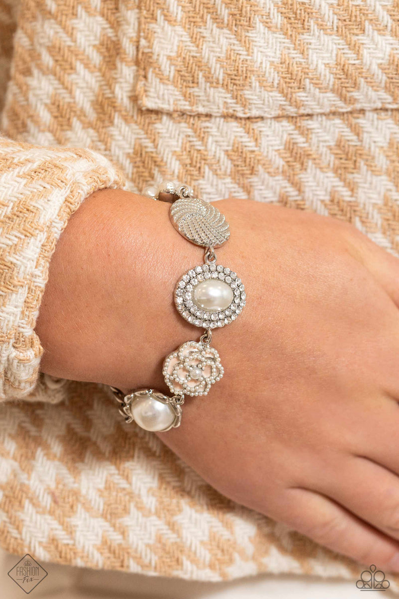 Cultivated Charm - White Bracelet - Paparazzi Accessories