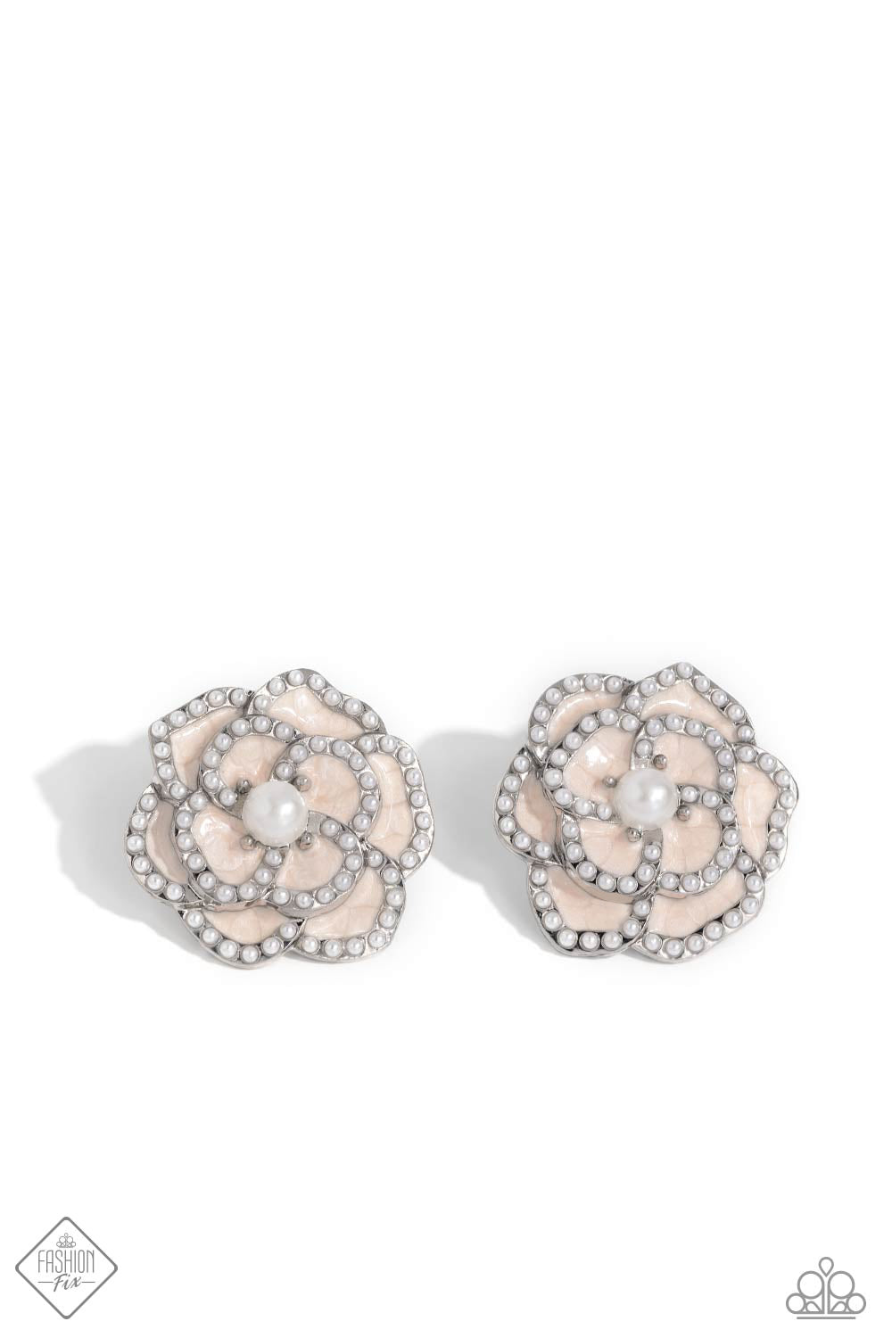 five-dollar-jewelry-suave-sensation-white-post earrings-paparazzi-accessories