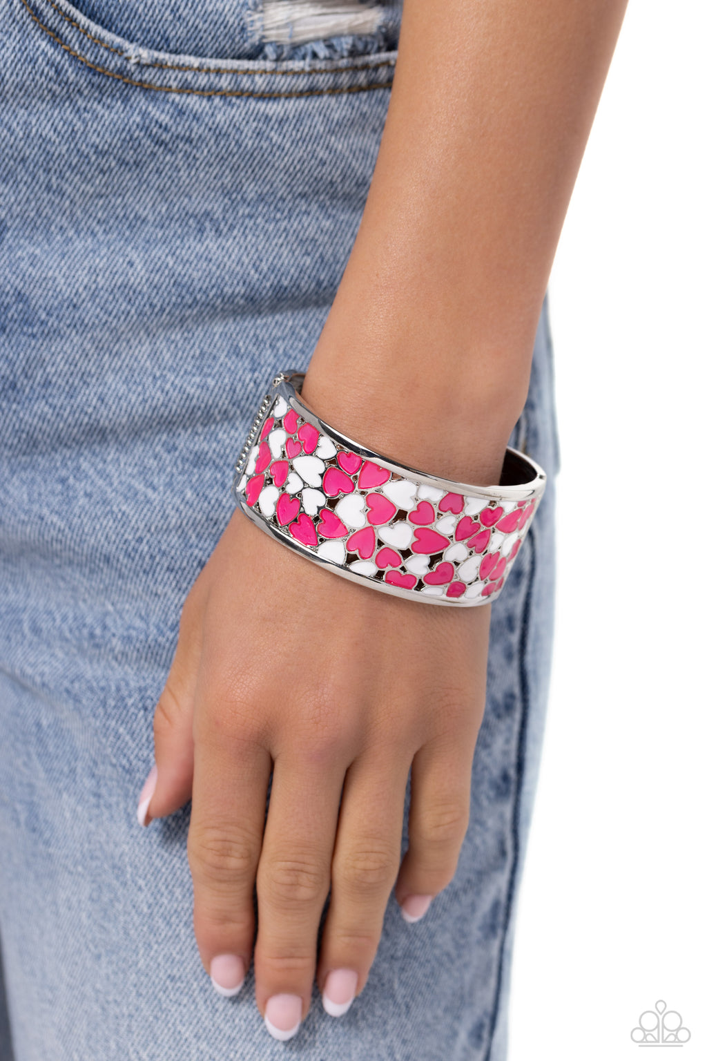 Penchant for Patterns - Pink Bracelet - Paparazzi Accessories