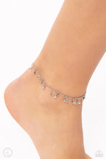 Sprinkled Selection - White Anklet - Paparazzi Accessories