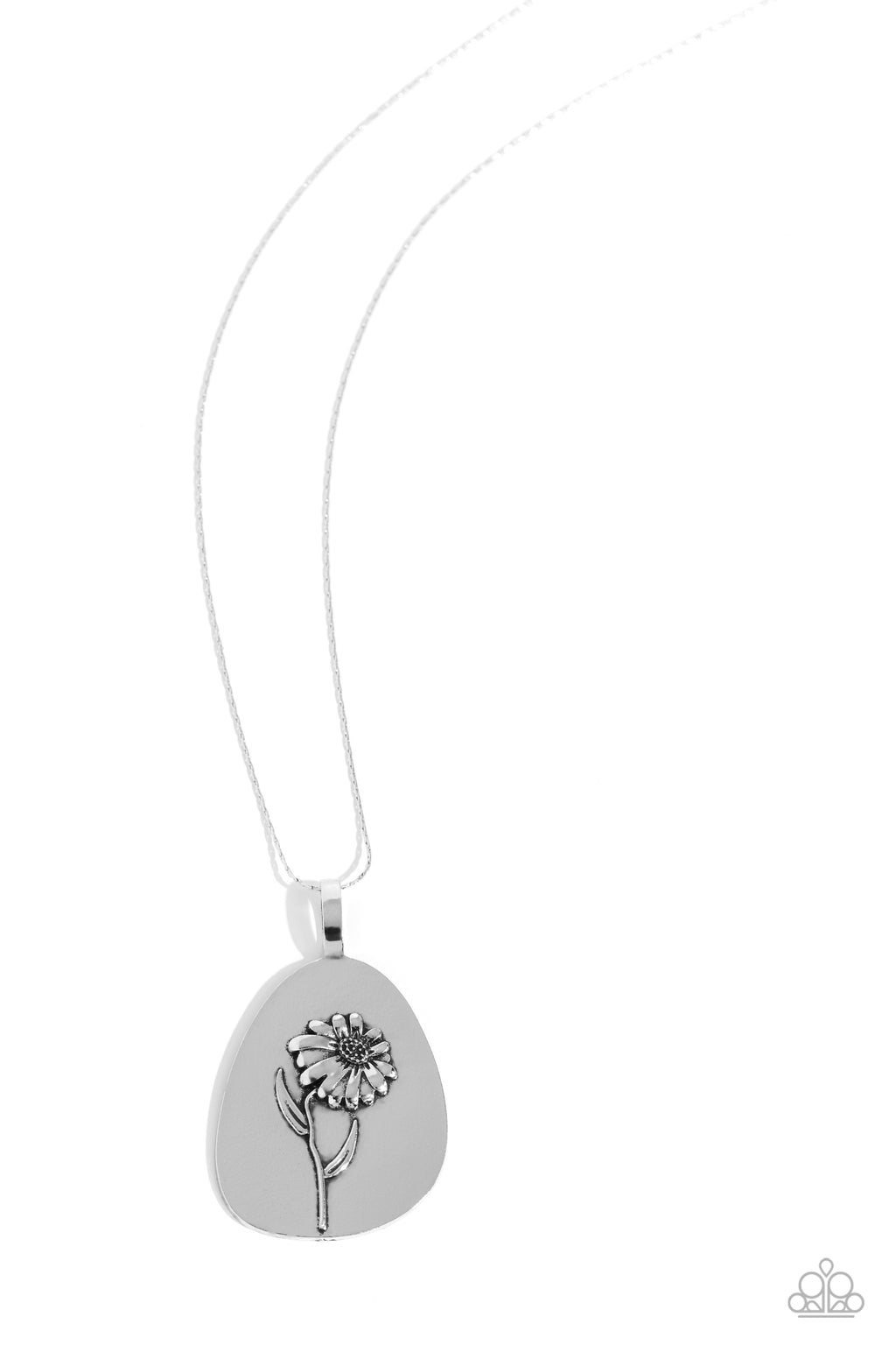 five-dollar-jewelry-sunflower-shift-silver-necklace-paparazzi-accessories