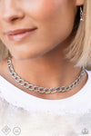 Fiercely Independent - White Necklace - Paparazzi Accessories