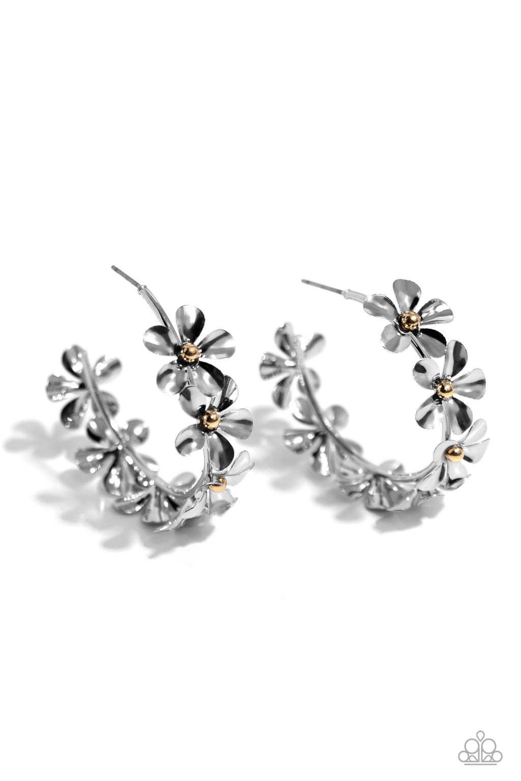 five-dollar-jewelry-floral-flamenco-silver-earrings-paparazzi-accessories