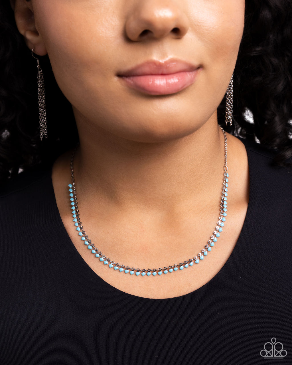 Colored Cadence - Blue Necklace - Paparazzi Accessories
