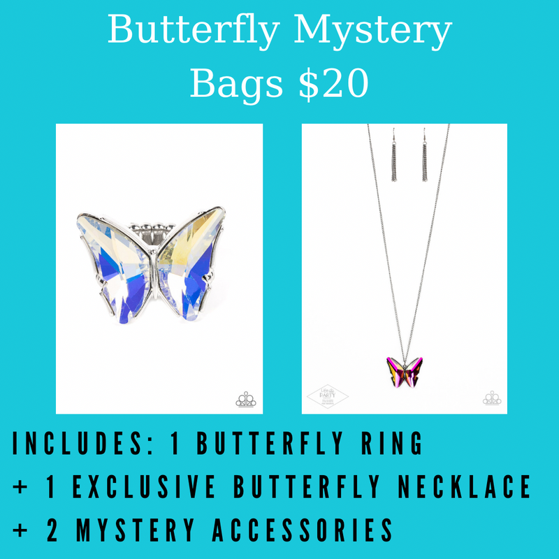 Butterfly Mystery Bag $20 Silver/Multi